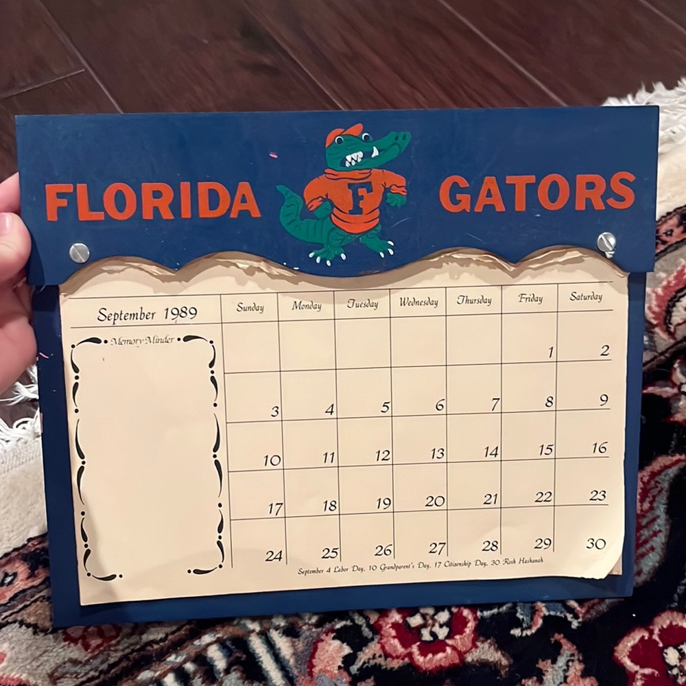 Vintage Florida Gators Calendar 🐊